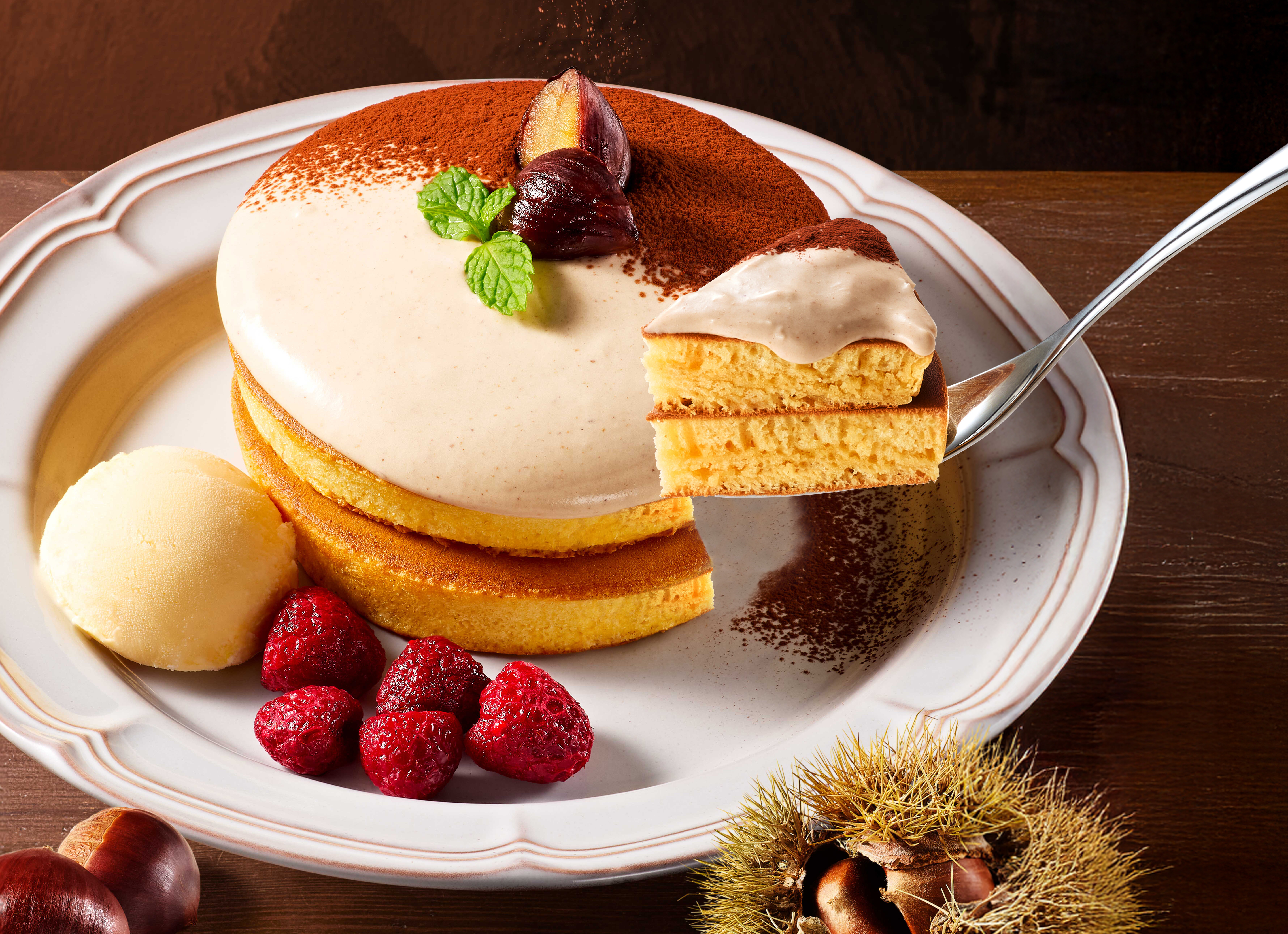 珈琲館 ふんわり濃厚マロンホットケーキ