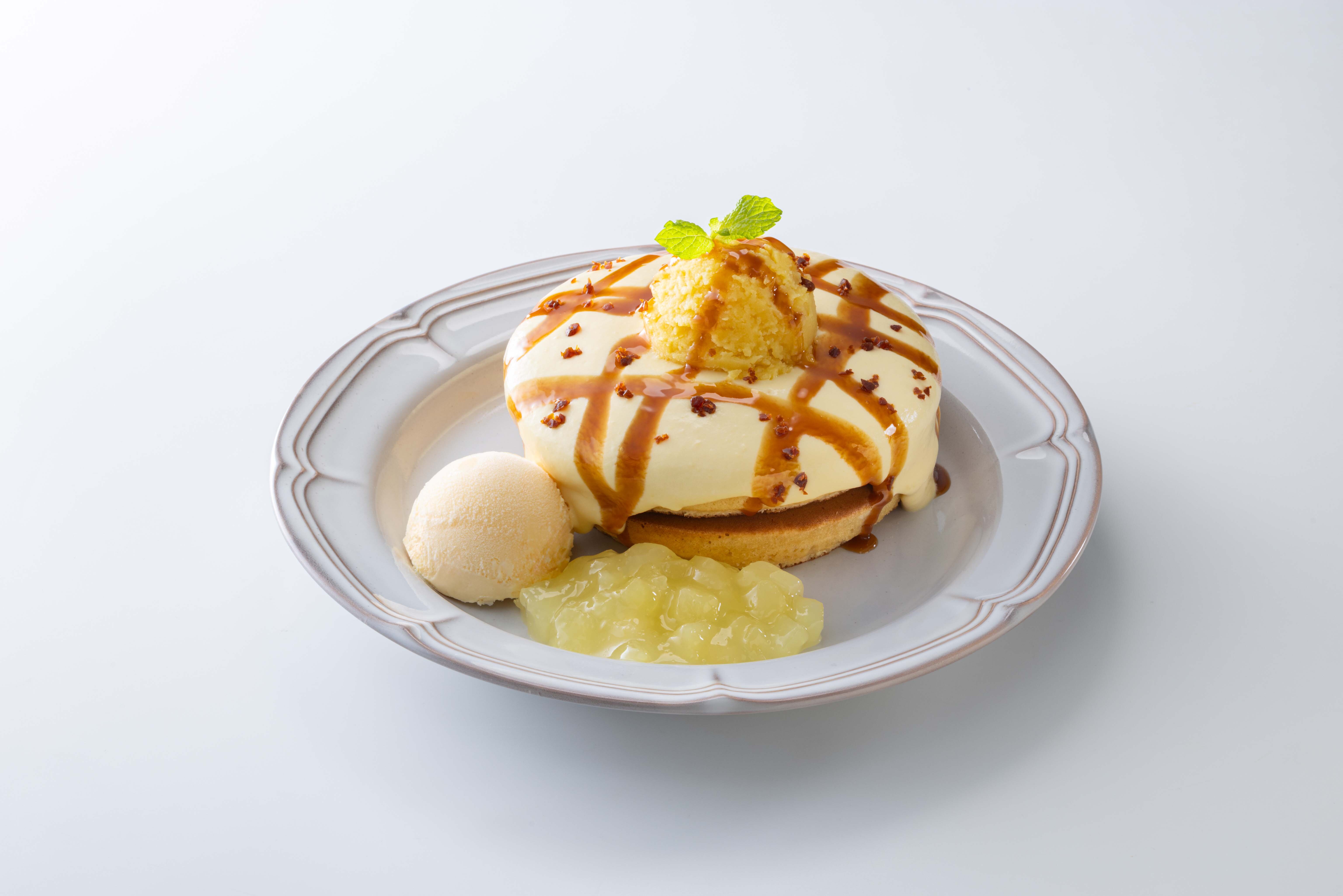 珈琲館 キャラメル薫る スイートポテトホットケーキ