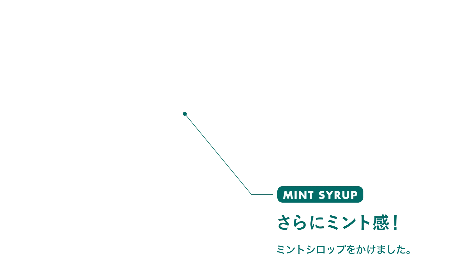 MINT SYRUP さらにミント感！ ミントベースパウダーを使用した自家製のミントシロップ。