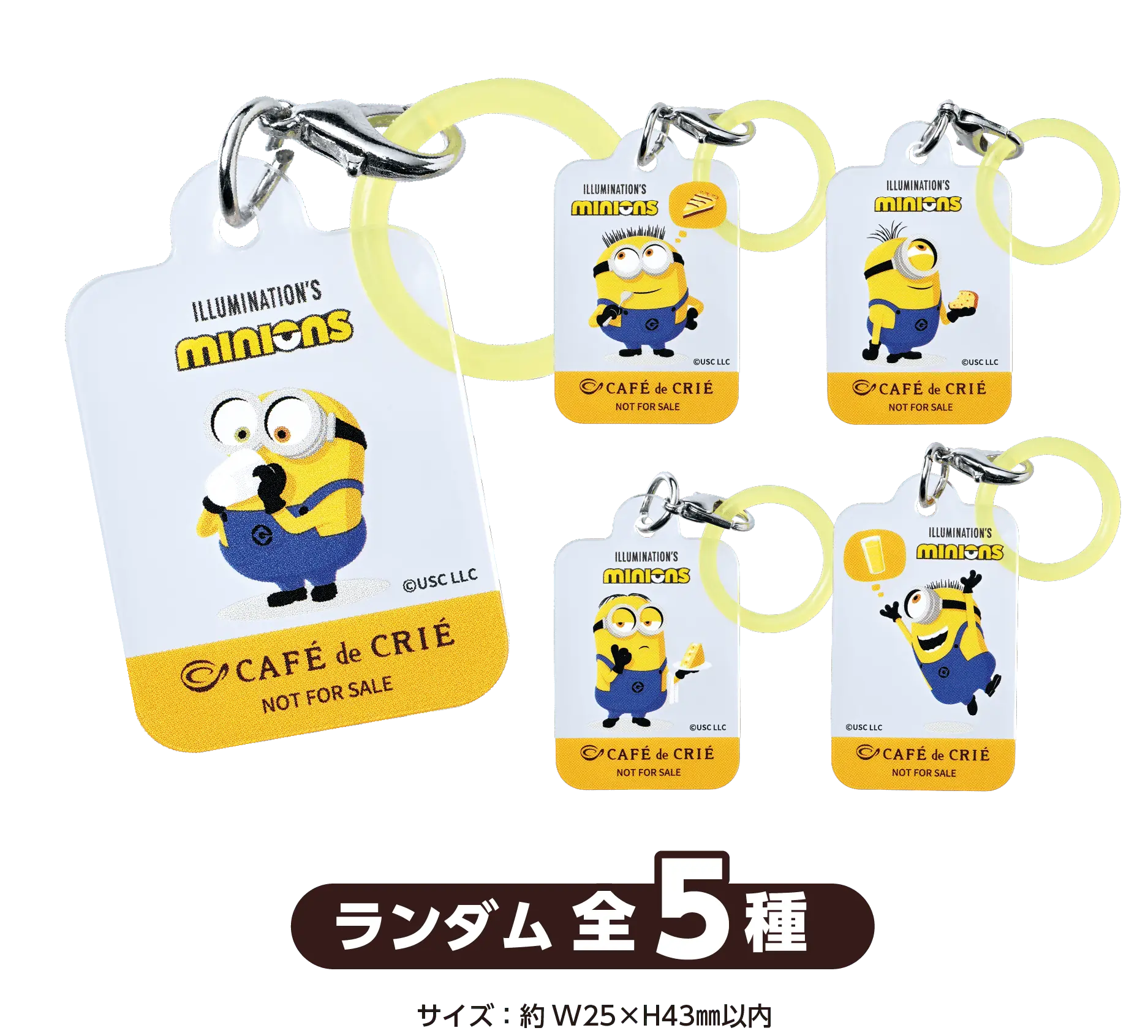 アクリルチャーム ランダム全5種 サイズ:約W25xH43mm以内