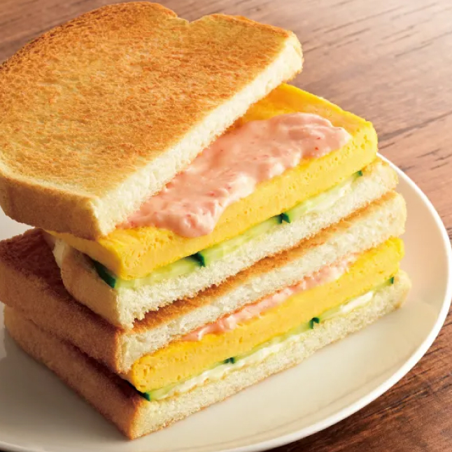 トーストサンド　たまご焼き～博多明太マヨソース～