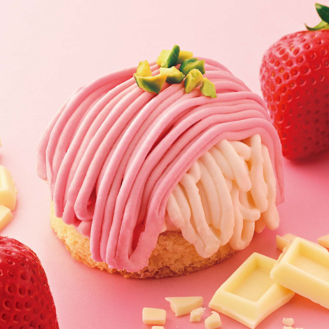 あまおう苺とホワイトチョコのモンブラン