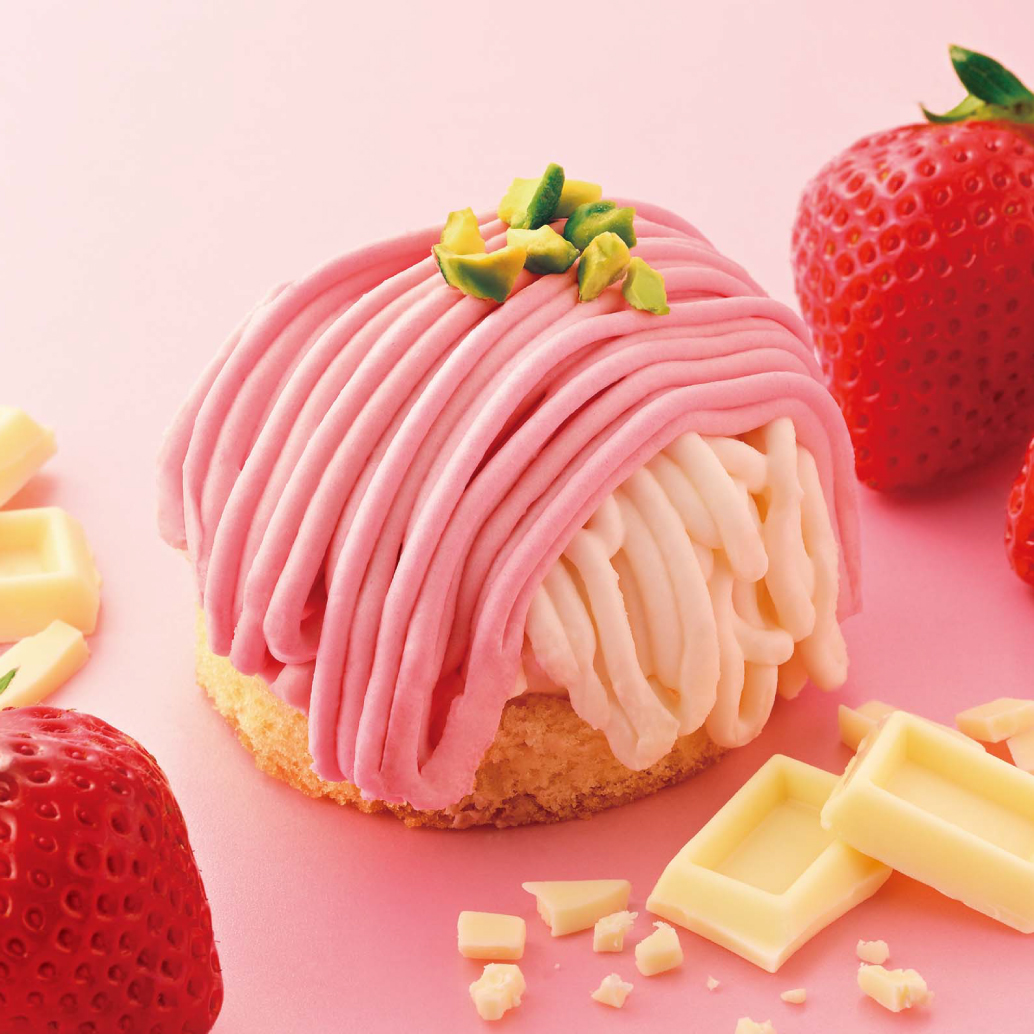 あまおう苺とホワイトチョコのモンブラン