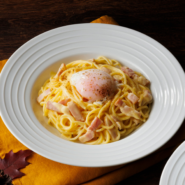 3種チーズのカルボナーラ〜温泉たまごのせ〜