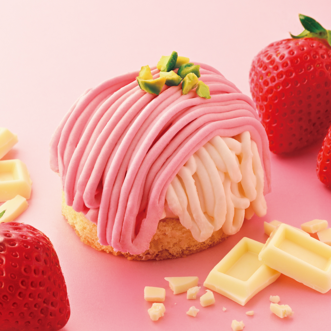 あまおう苺とホワイトチョコのモンブラン