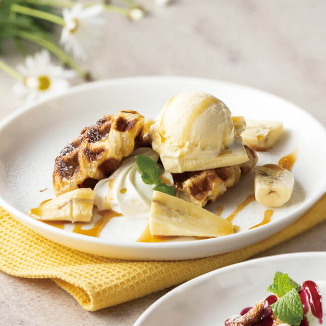 クロッフルバナナ＆キャラメル