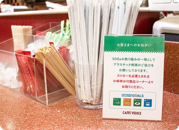 We Are Working to Reduce the Amount of Plastic by Changing the Way We Provide Straws to a Self-Service System for Customers Who Want Them.